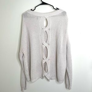 EXPRESS White Off the Shoulder Sweater(SIZE L)